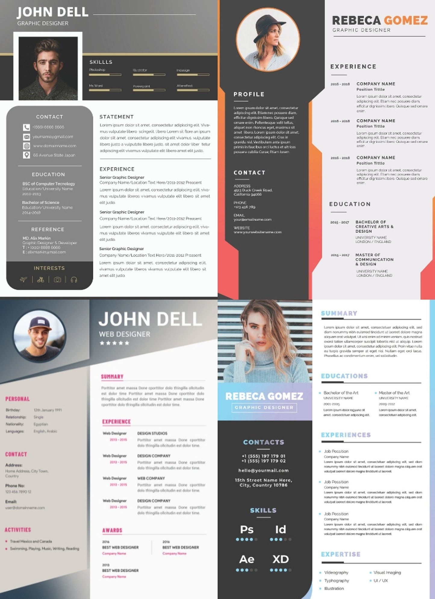 300 in 1 Printable CV Templates For All Types Of Jobs & Job Seekers to Standout.