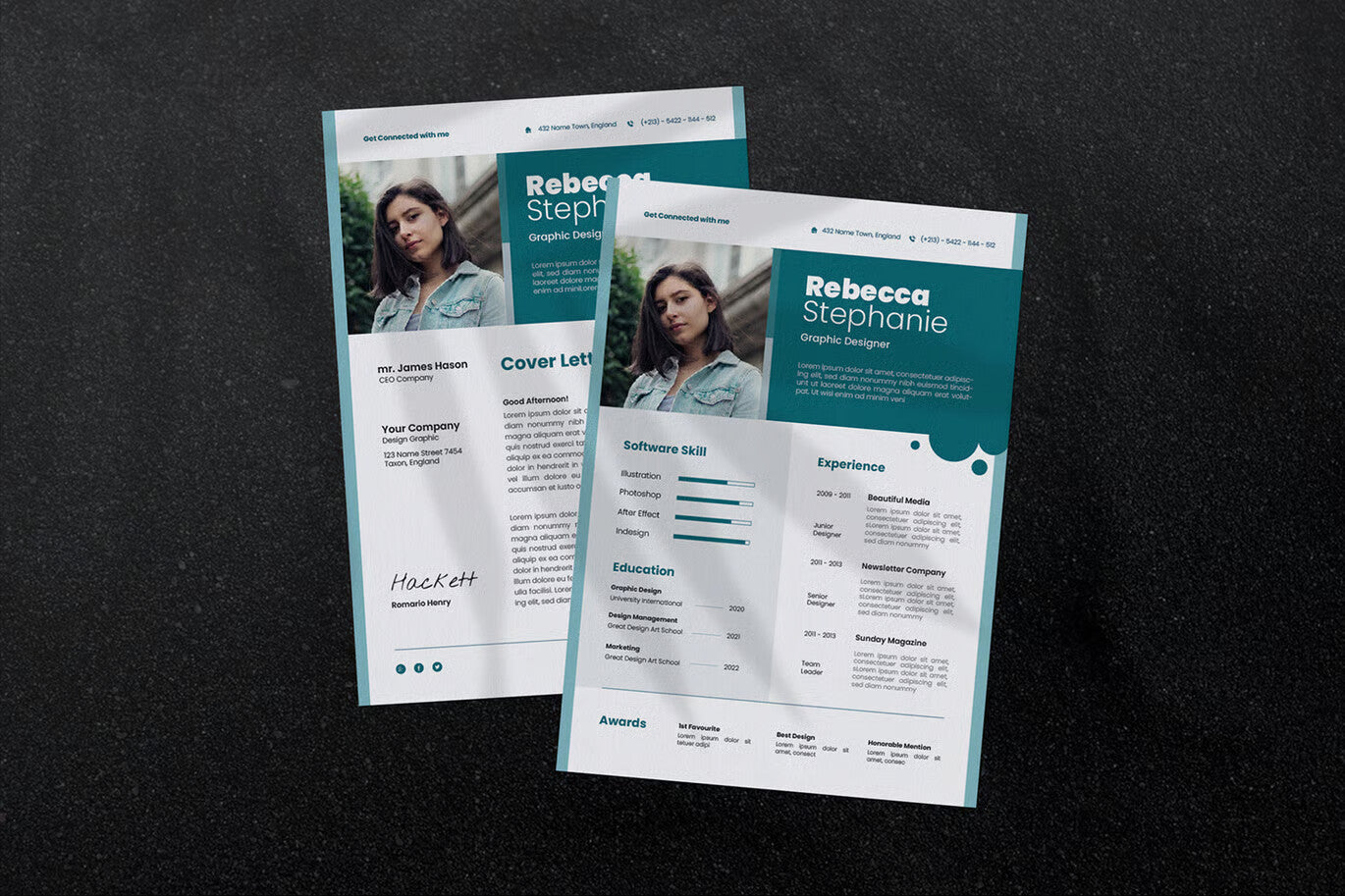 Bubble Blue - CV Resume