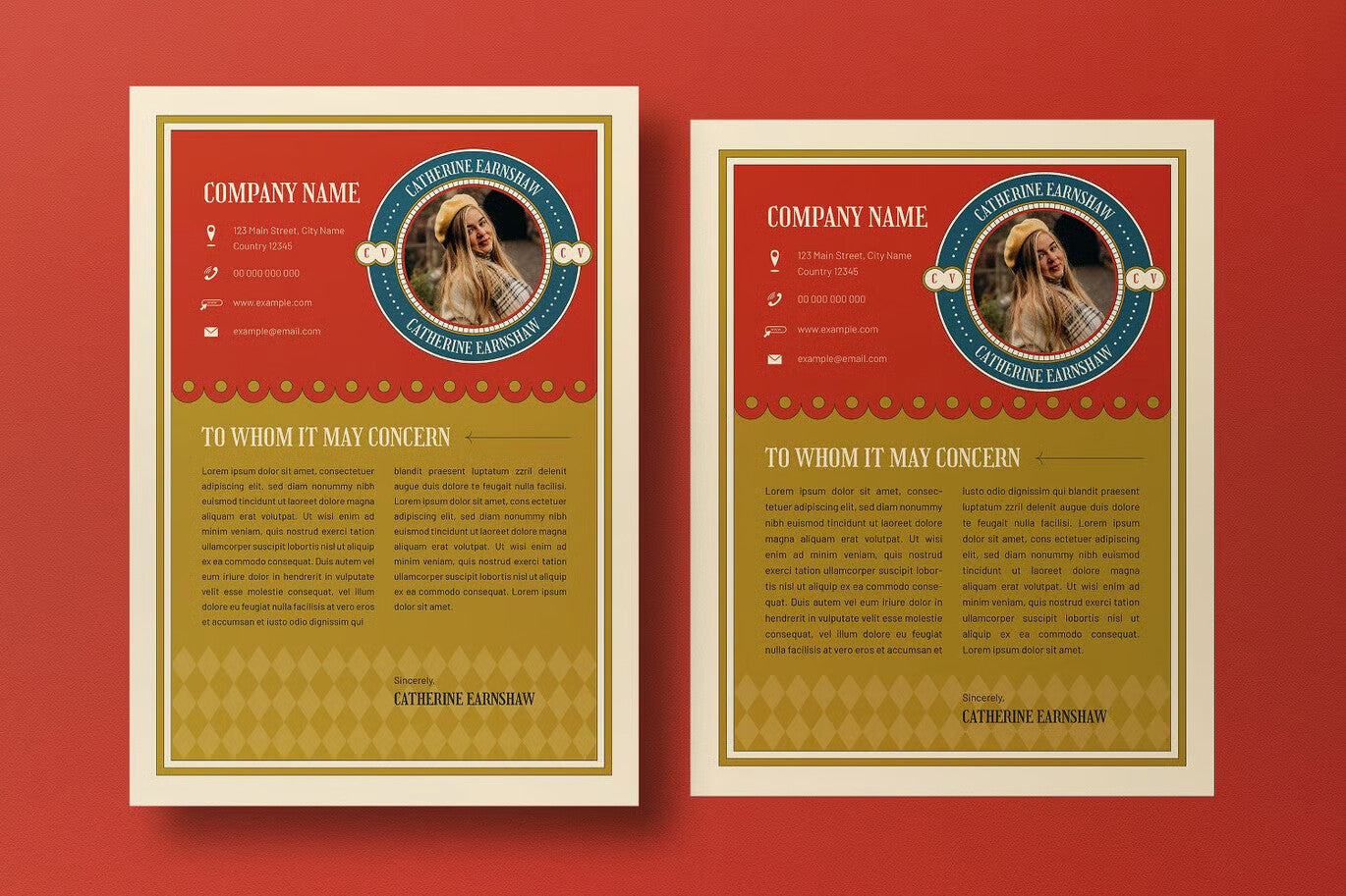 Yellow Vintage Resume
