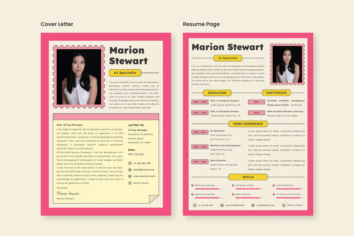 Creative CV Resume AI Specialist V4