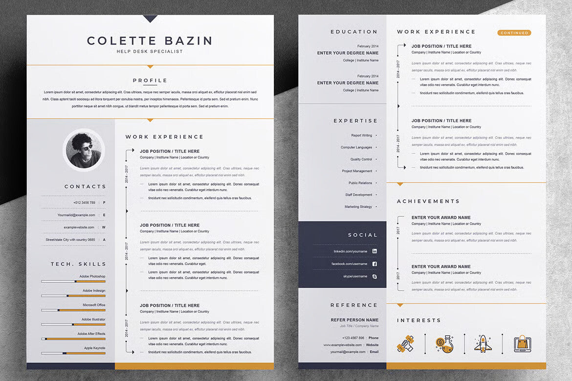 Classic And Creative Resume Template Design