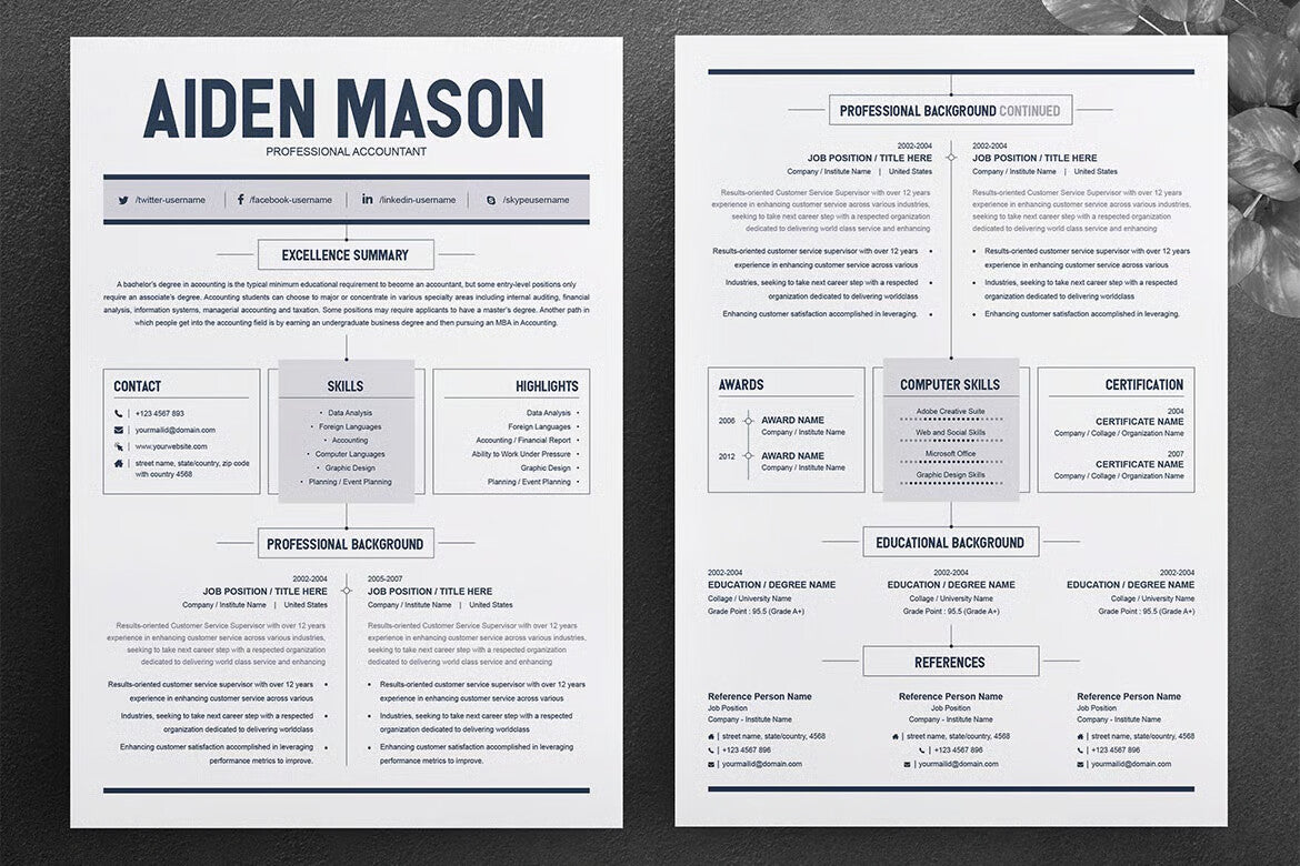 Minimalist Resume with Cover Letter