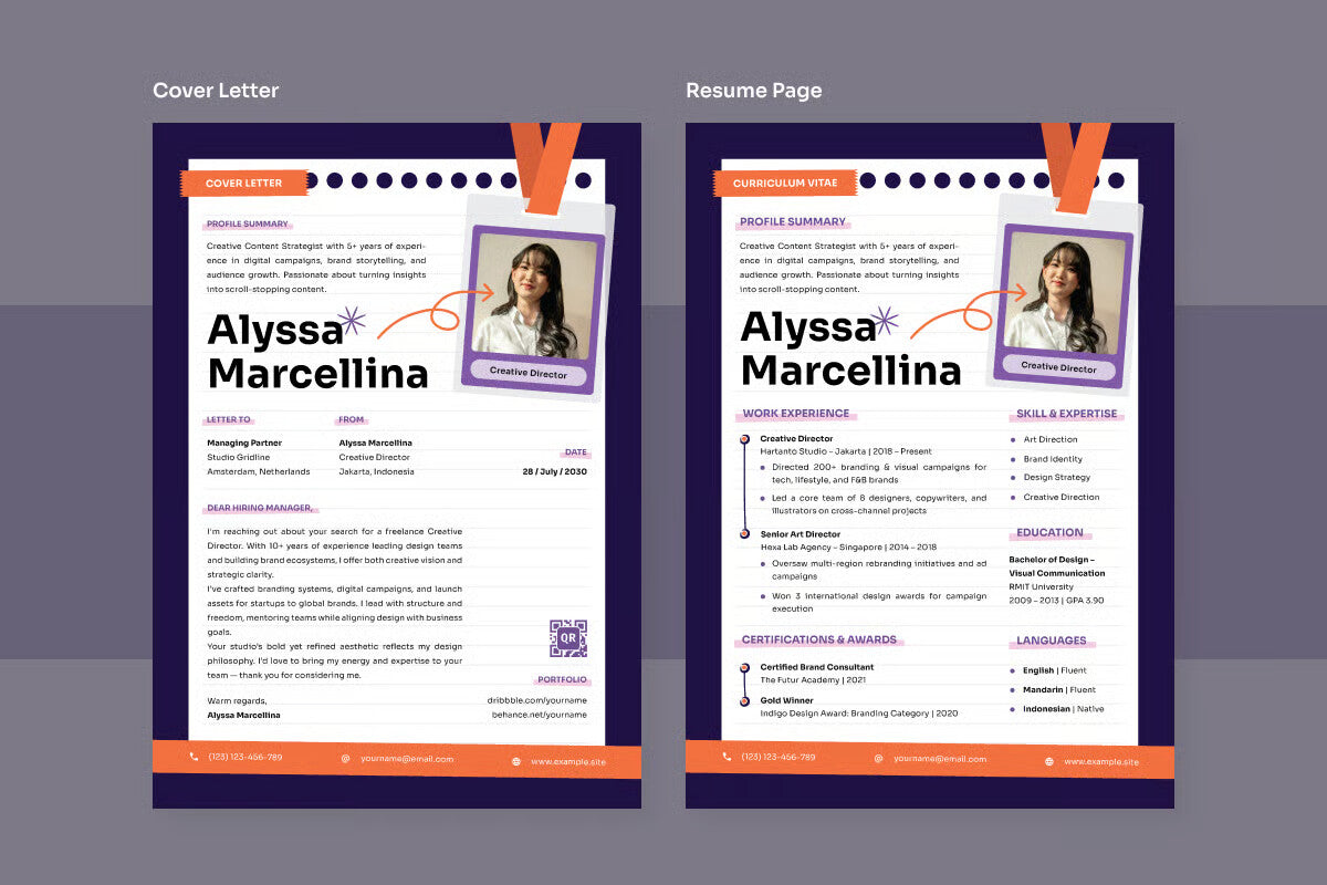 Elegant CV with Visual Character