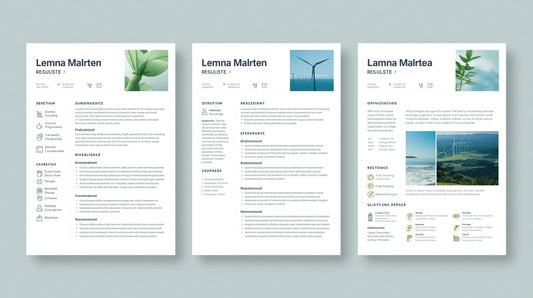 Resume Templates for Energy, Utilities & Environmental Careers