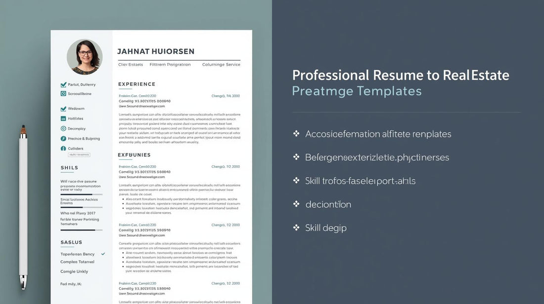 Resume Templates for Real Estate Professionals