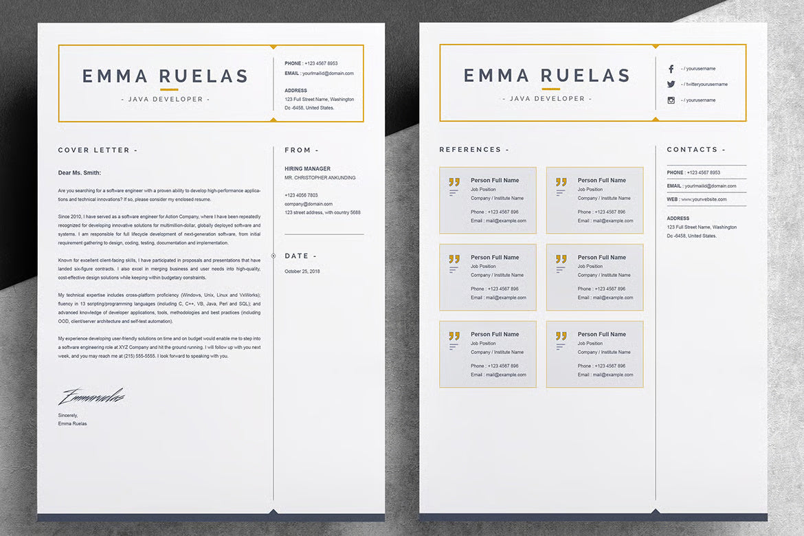 Simple And CV Design Resume