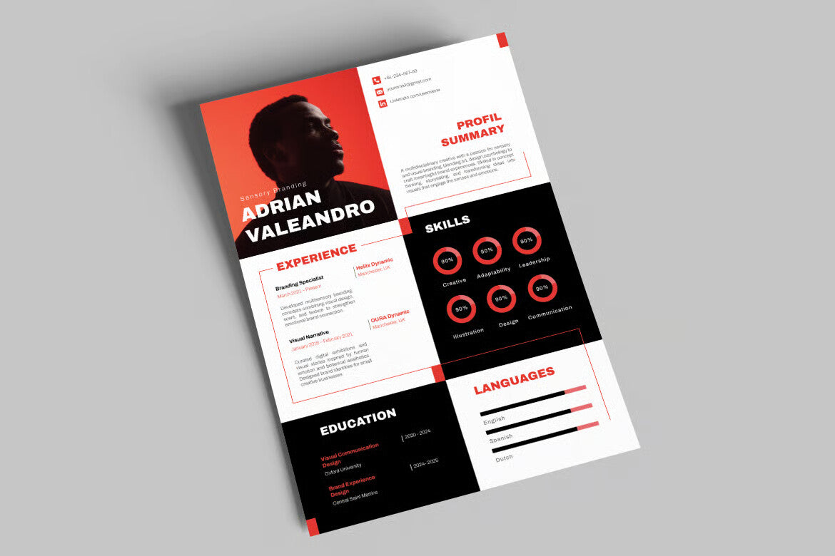 Creative Vibrant Professional Cv Resume