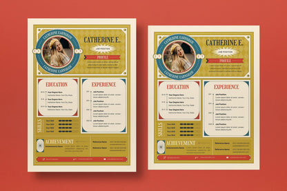 Yellow Vintage Resume