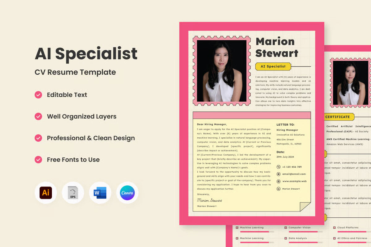 Creative CV Resume AI Specialist V4