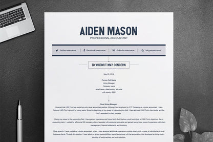 Minimalist Resume with Cover Letter