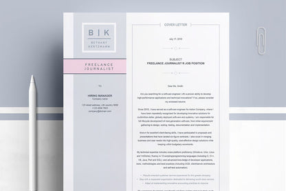 Resume Design for Freelance and Journalist