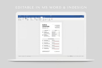 CV  MS Word & Indesign