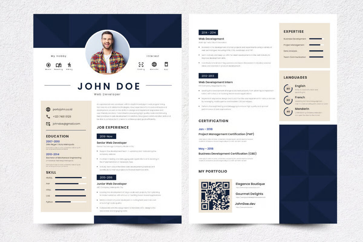 Resume CV Web Developer V1