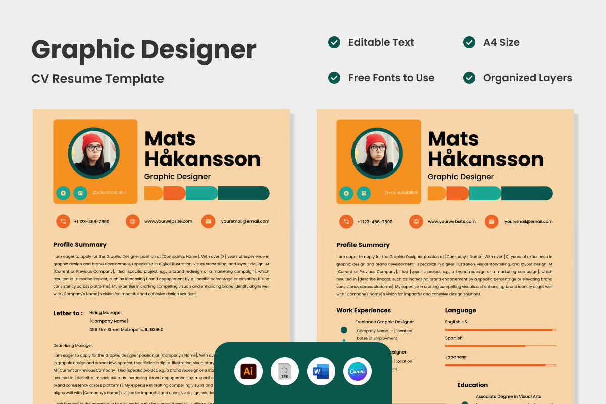 CV Resume Graphic Designer V2
