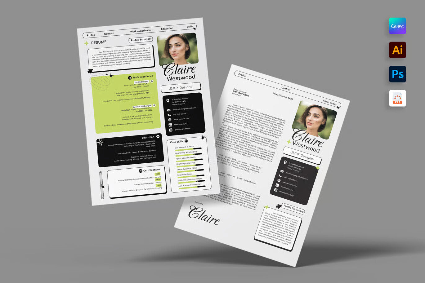 Creative Retro Cv Resume