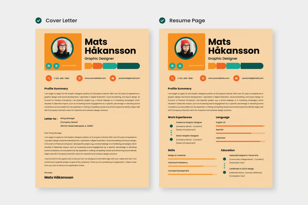 CV Resume Graphic Designer V2