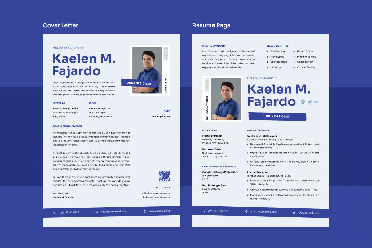 Bold Personal Resume for Creatives