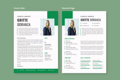 CV Resume Financial Manager V4