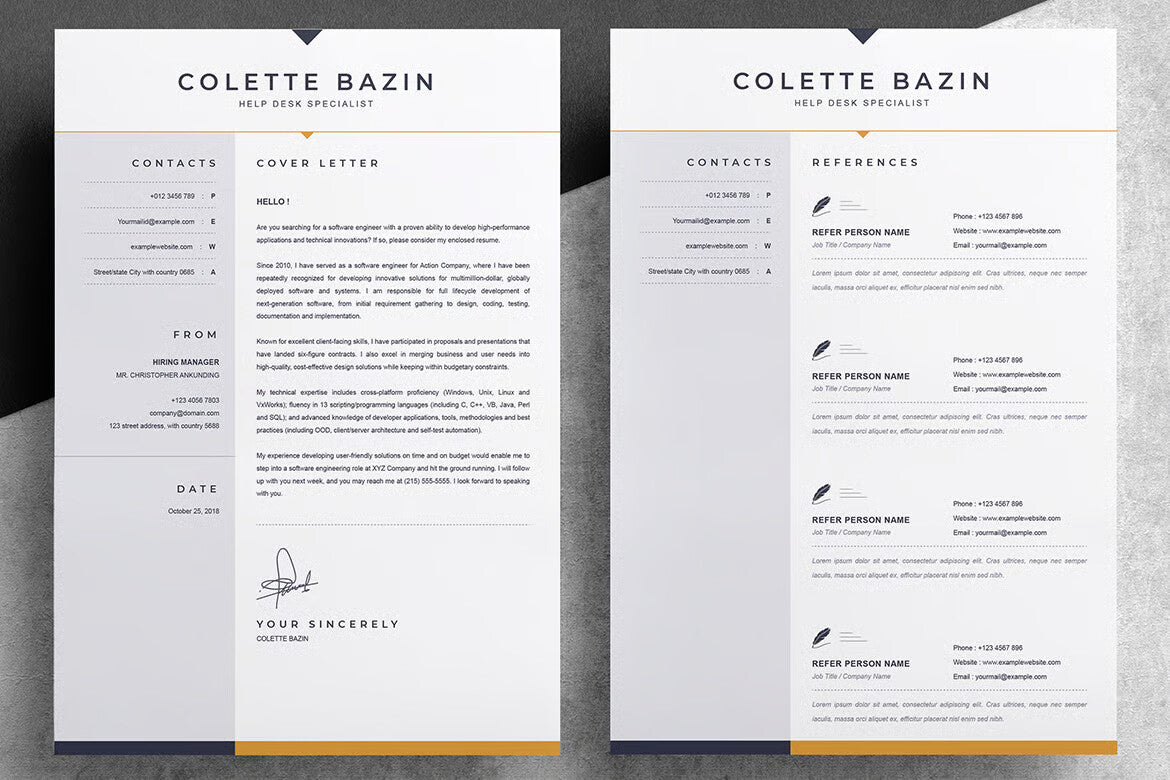Classic And Creative Resume Template Design