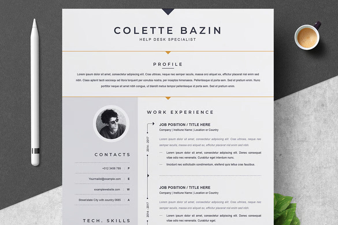 Classic And Creative Resume Template Design