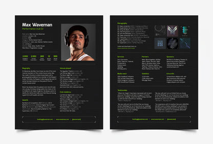 Modern DJ Press Kit / Resume Template