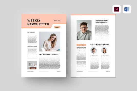 Newsletter | MS Word & Indesign