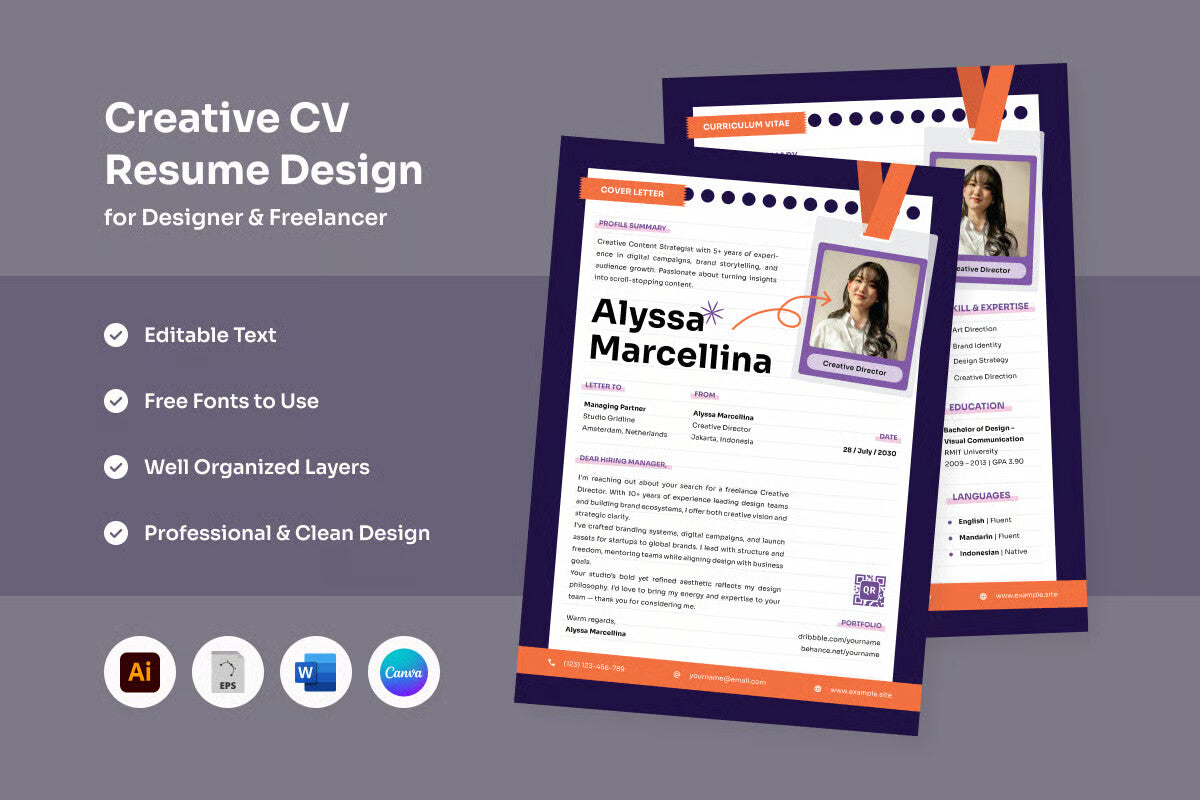 Elegant CV with Visual Character