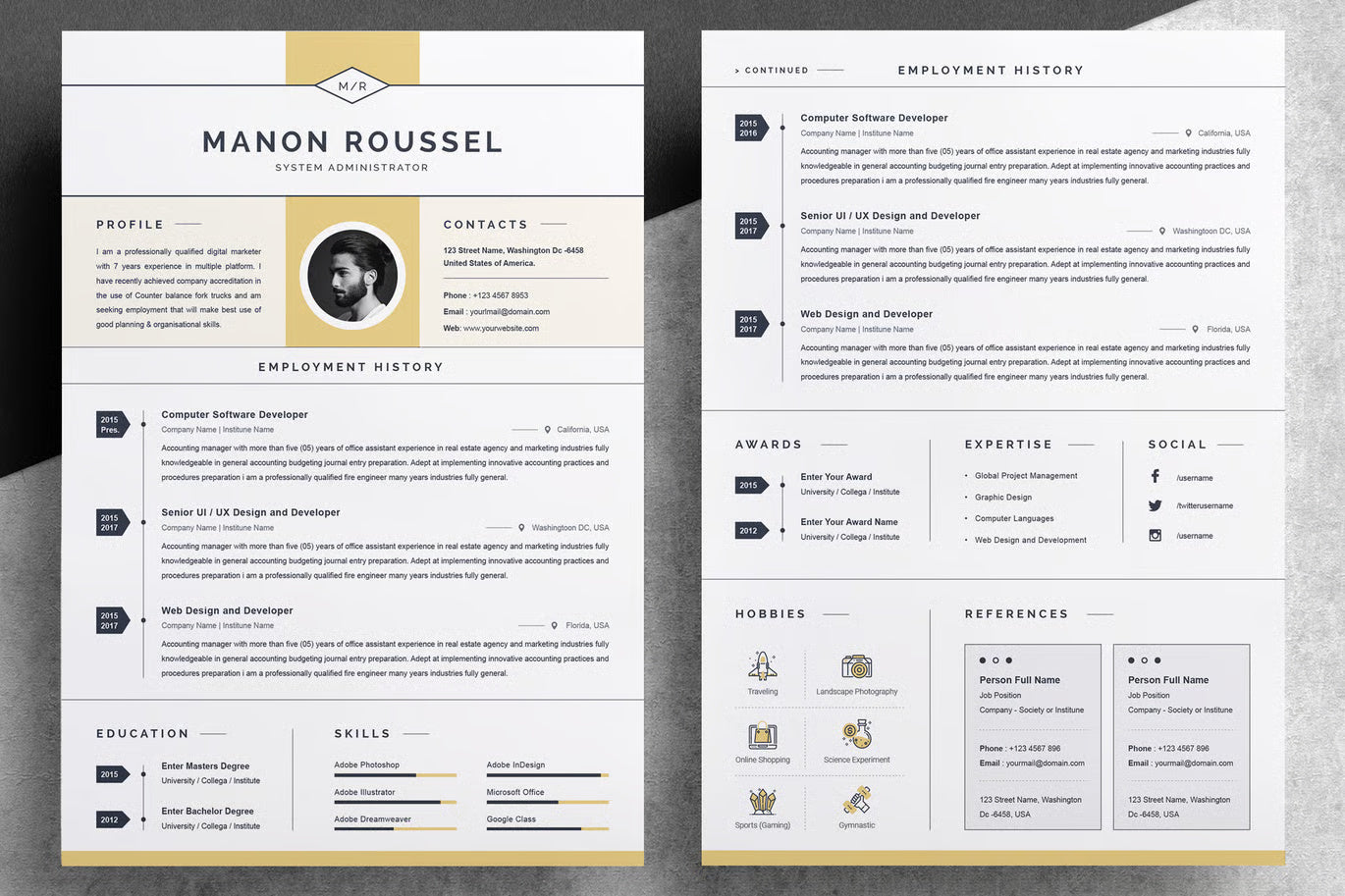 Elegant And Simple Resume Template