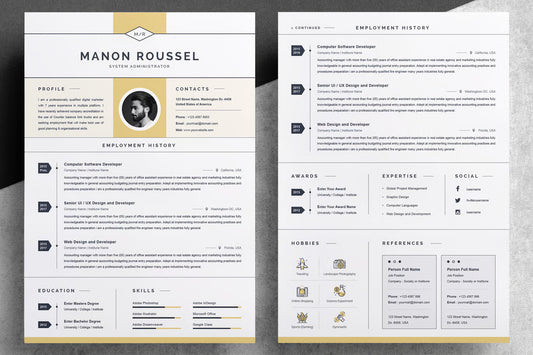 Elegant And Simple Resume Template