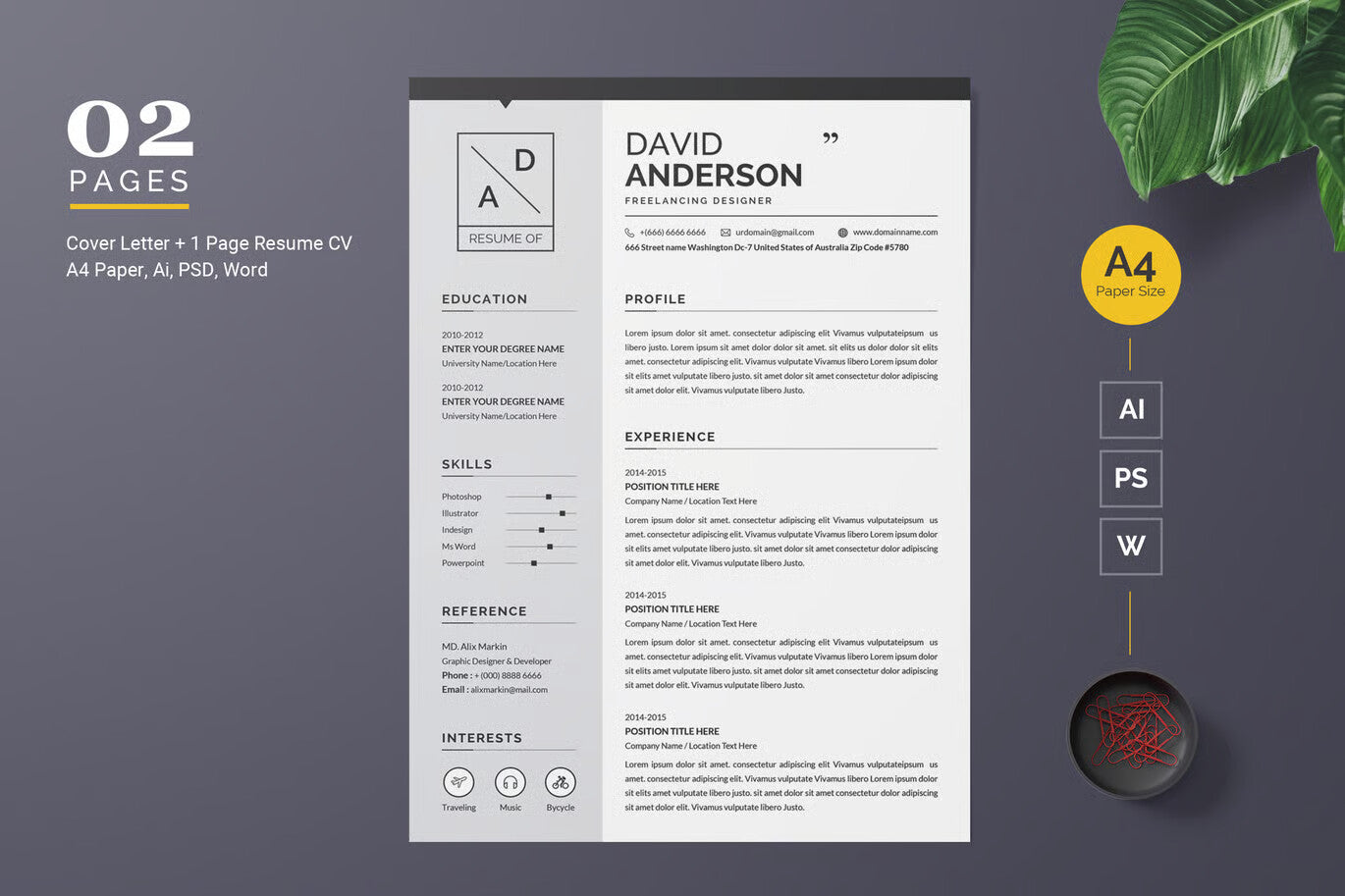Creative Resume / CV Template