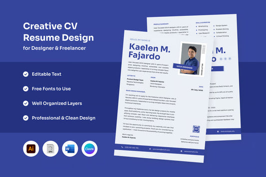 Bold Personal Resume for Creatives