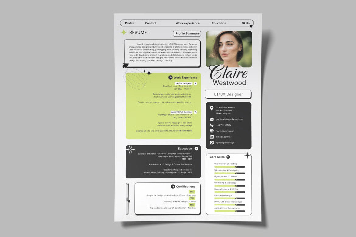 Creative Retro Cv Resume