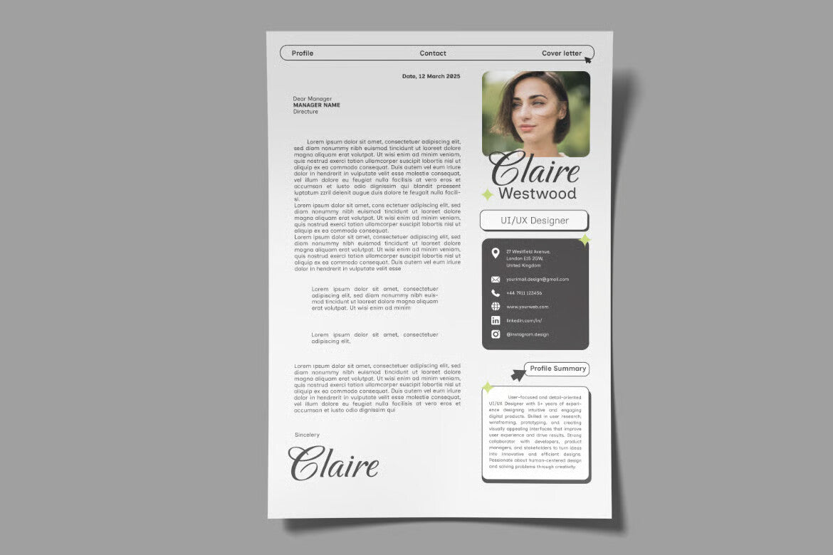 Creative Retro Cv Resume