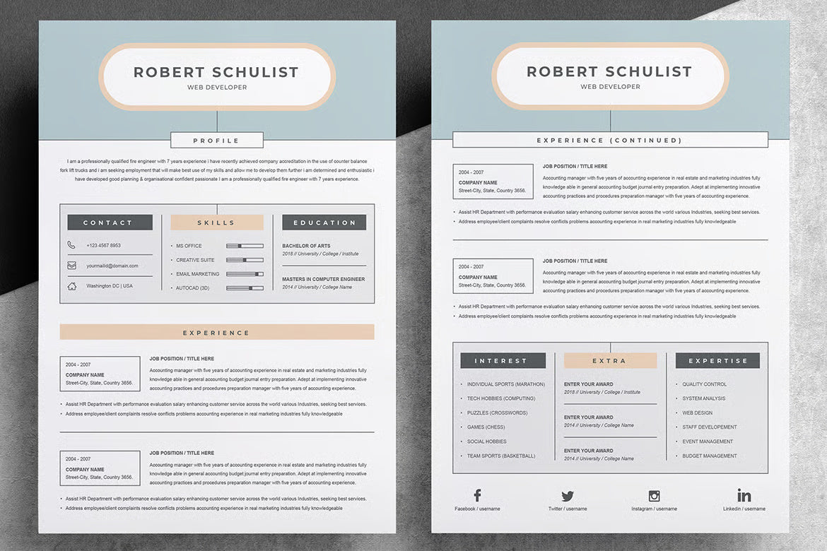 Job Resume Template