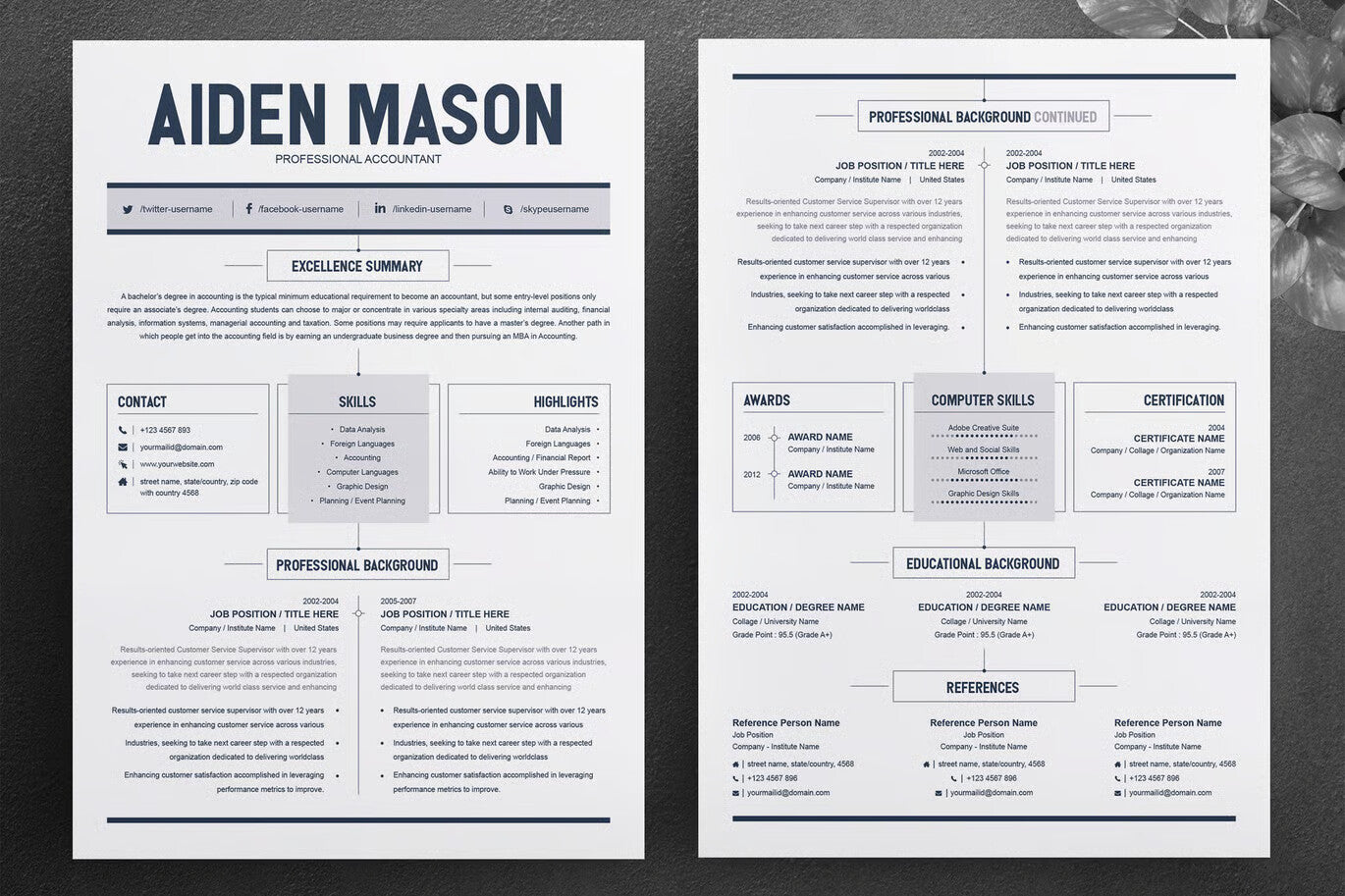 Minimalist Resume with Cover Letter