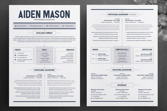 Minimalist Resume with Cover Letter